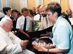 Na zdjęciu delegacja Gminy Dydnia u papieża