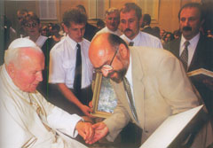 Na zdjęciu audiencja u św. Jana Pawła II