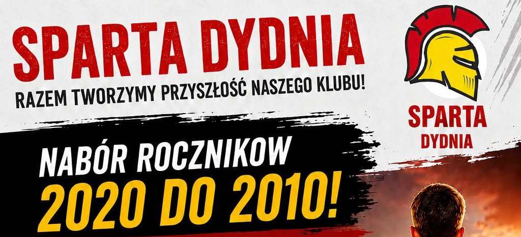 Miniaturka wpisu Nabór do grup młodzieżowych Sparta Dydnia!